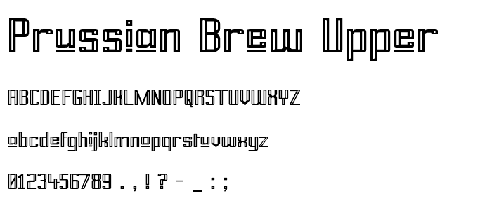 Prussian Brew Upper font